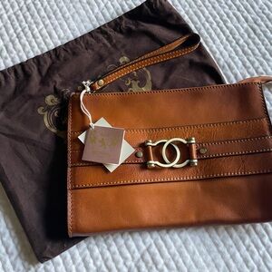 💕NWT Pratesi Firenze Leather Wristlet Clutch